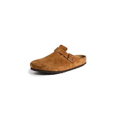 Imagem de Birkenstock Tamancos masculinos de camurça macia Boston, Multi, 7-7.5