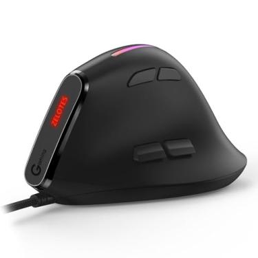 Imagem de Mouse Vertical Gamer com Iluminação RGB Programação Avançada e Design Ergonômico Precisão e Conforto Profissional 12800 DPI