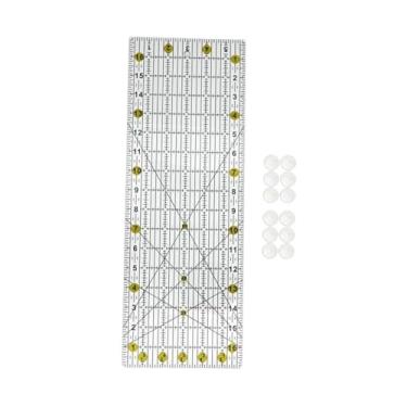 Imagem de Nishiyuenyi Régua de Corte para Patchwork em Acrílico Transparente, Ideal para Artesanato, Confecção de Roupas E Projetos de Quilting.