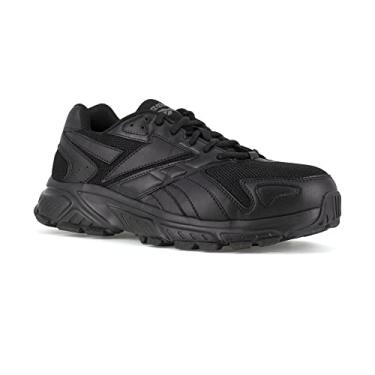 Imagem de Reebok Sapatos de trabalho masculinos retrô com bico composto para trilha, trabalho e segurança casual – Preto, Preto 1, 7.5 Wide