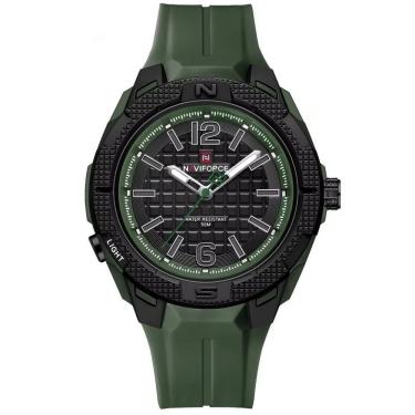 Imagem de Relógio Masculino Silicone Esportivo Quartzo A Prova D´agua Verde