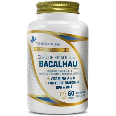 Imagem de Óleo de Fígado de Bacalhau + Vitamina A e D 60 cápsulas Flora NaAtiva do Brasil-Unissex