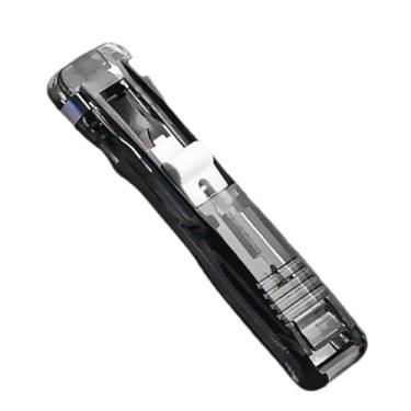 Imagem de Grampeador sem rastros – Mini clipe sem grampear, pequeno e reutilizável, prende firmemente o papel sem danos, perfeito para artigos de papelaria de estudante, preto