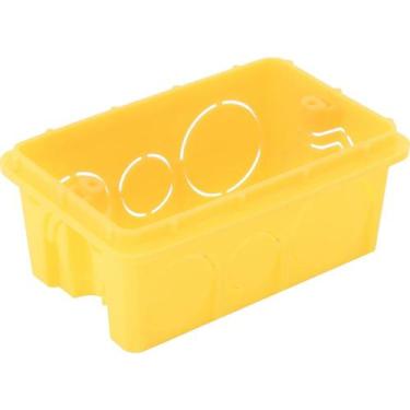 Imagem de Caixa De Embutir Retangular Amarela De PVC 4X2 - 57500044 - TRAMONTINA