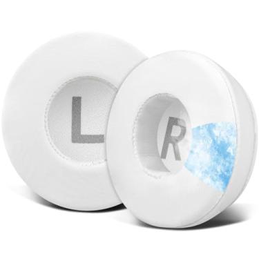 Imagem de SOULWIT Substituição de Almofadas de Ouvido para Sony WH-CH500/CH510/CH520, MDR-ZX100/ZX110/ZX110NC/ZX220/XB200/ZX300/ZX330BT, MDR-V100/V150/V200/V250/V300/V400/DR-BT101 - GR Branco