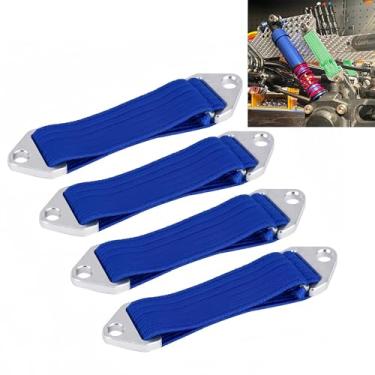 Imagem de 4Pcs LCG Shock Bands/Shock Absorber Limit Straps for TRX4 Traxxas SCX10 1/10 RC Crawler Cars - Improving Suspension Performance - DIY Upgrade Accessories (Blue)