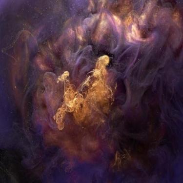 Imagem de Quadro Decorativo Abstrato Multi Colorido com Efeito Brilhante para Decoração Sofisticada 40x40cm