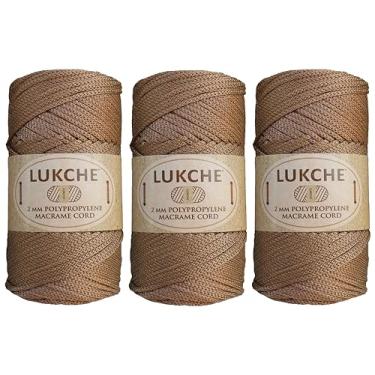 Imagem de Cordão de macramê de poliéster 2 mm x 125 jardas, corda de macramê premium 100% polipropileno, fio colorido, bolsa de macramê de crochê para cabides de parede, bolsas, placas inferiores, tapetes