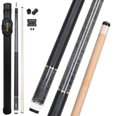 Imagem de CUEELF Bastão de taco de sinuca de baixa deflexão feito à mão para taco de bilhar 147 cm bastão profissional de bilhar para adultos - ponta de 12,5 mm, junta 3/8 * 8 (WD-SM-HB-HUI)