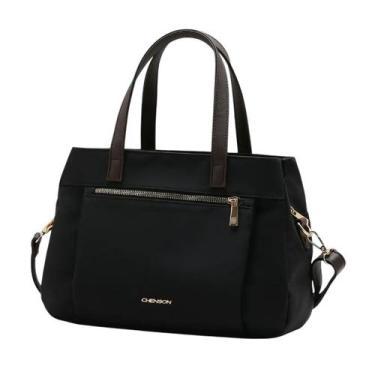 Imagem de Bolsa Feminina Média Alça Transversal Ajustavel Chenson, Preto, UN