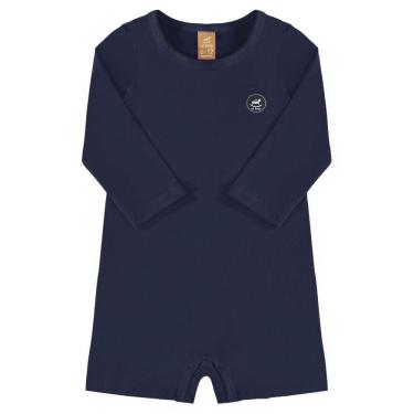 Imagem de Macaquinho Praia Infantil Proteção UV Azul Escuro Up Baby