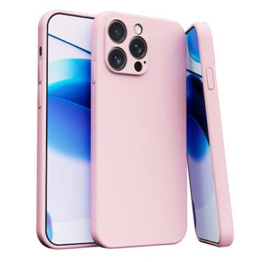 Imagem de Capa Case Capinha Para iPhone 15 PRO Silicone Aveludada Com Forro aveludado Premium (ROSA CLARO)