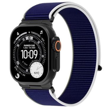 Imagem de Pulseiras de nylon esportivas compatíveis com Apple Watch Ultra 2/Ultra séries 10/9/8/SE/7/6/5/4/3 de 49 mm, 46 mm, 45 mm, 44 mm e 42 mm