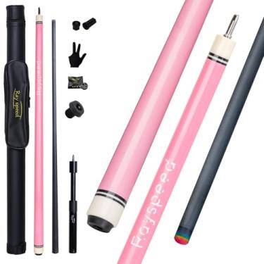 Imagem de Ray speed Taco de sinuca de fibra de carbono 12,5 mm de baixa deflexão tecnologia de carbono para adultos taco de bilhar profissional com junta de pino Uni-loc