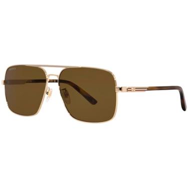 Imagem de Gucci GG1289S 002 Óculos de sol masculino quadrado/marrom 62 mm