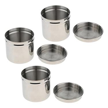 Imagem de Tanques Dis de aço inoxidável premium de 8 cm - e corrosão - salão, laboratório e uso pessoal - Caixa de esterilização de pote de pomada de prata com capas