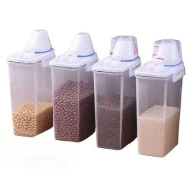 Imagem de Pote Hermético 2L Com Medidor Organizador De Alimentos Mantimentos Arroz(4 Unidades)