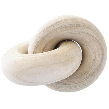 Imagem de Corrente de decoração de casa, decoração de mesa de centro de madeira, design de nó elegante, textura de madeira natural, ideal para sala de estar e cozinha