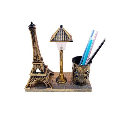 Imagem de Porta-canetas Torre Eiffel Paris Estilo Vintage Plástico 15,5 cm