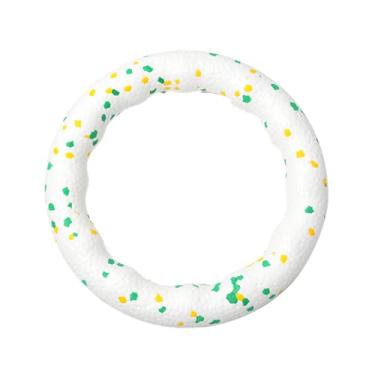 Imagem de NUZZLENOOK Anel de brinquedo de mastigar indestrutível para cães pequenos e médios, à prova de mastigação, água, alívio da ansiedade, ambientes internos e externos (grande)