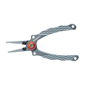 Imagem de AnglerCo Core Series Alicate de pesca profissional, corpo de alumínio anodizado, cortadores de linha de aço inoxidável, aderência de textura de diamante, ferramenta de anel dividido