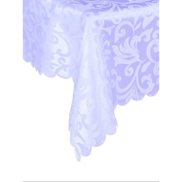 Imagem de Toalha de Mesa Jantar 4 Lugares 1,40m x 1,40m Jacquard Sofisticação e Detalhes Premium (Lilás)