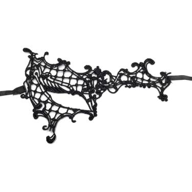 Imagem de WATASAA Máscara de baile de máscaras de renda para adultos, faixa elástica, macia e respirável para Halloween, cosplay, baile, festa de máscaras, carnaval (ciclope)