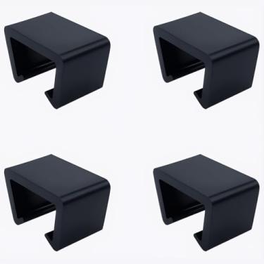 Imagem de HAJXZH 4 braçadeiras de vime para cadeira de vime, conectores de sofá secionais pretos para conectar móveis modulares