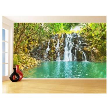 Imagem de Papel De Parede 3D Paisagem Cachoeira Florestas 3,5M Nch247 - Você Dec
