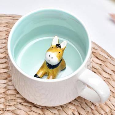 Imagem de Arawat Canecas de café fofas copo de burro com alça caneca engraçada xícaras de café fofas isoladas para xícaras de latte de cappuccino copo de leite de chocolate canecas de café novidade canecas de