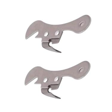 Imagem de 2 peças prata tamanho único abridor de lata de aço inoxidável abridor manual de lata acessórios de cozinha multifuncionais, abridores manuais de lata