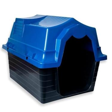 Imagem de Casinha de Cachorro Grande e Medio Porte Desmontavel Casa Plastica com Proteção UV Resistente(Azul)