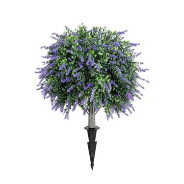 Imagem de ShengQuanHao Topiaria de Lavanda Artificial, Planta Artificial com Espiga de Solo, árvore de Lavanda Falsa, Vegetação Artificial para Casa, Interior,