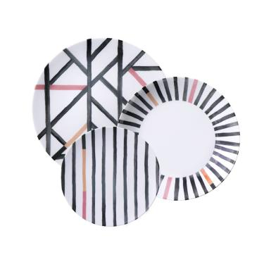 Imagem de Jogo De Pratos Tramontina Street Em Porcelana Decorada 12 Peças