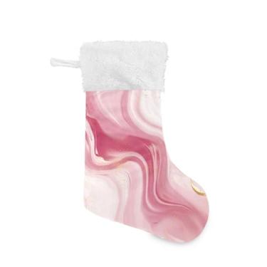 Imagem de GakkiGii Pacote com 2 meias de Natal onduladas de mármore, decoração grande para pendurar na parede da árvore da lareira, 45 x 31 cm