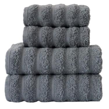 Imagem de Kit 2 Toalhas Banhão/Banho 75x150cm Algodão –Toalhas (GRAFITE)