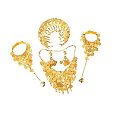 Imagem de simhoa Conjunto de 4 peças de joias femininas para casamento, noiva e madrinha, presente para o Dia dos Namorados, Brincos de Pressão