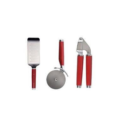 Imagem de Kit Espremedor de Alho Ralador e Cortador Pizza KittchenAid