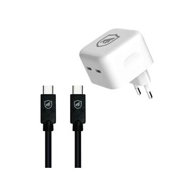 Imagem de Carregador Turbo Duplo Tipo C + 2UN Cabo ThunderBolt Tipo C - 1,8M - Gshield