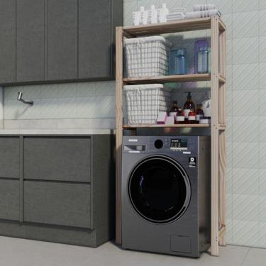 Imagem de Estante Lavanderia Compacta E Moderna Espaço Maquina Lavar