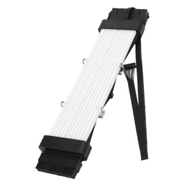 Imagem de Fabater Tiras de LED de Cabo ARGB PSU de Silicone Premium para Placa-mãe, 120 Contas de LED de Alta Densidade, Efeito de Luz de Meteoro (Controlador SK3 Preto)