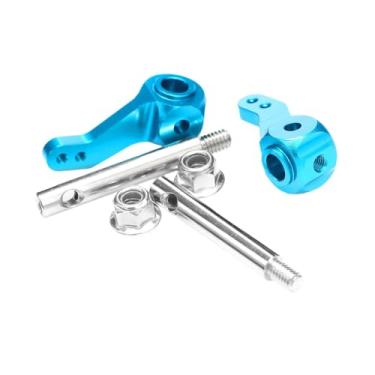 Imagem de oshhni Conjunto de braços de direção para carro RC 1/10, peças de reposição, acessórios profissionais em liga de alumínio para CW01 Lunch Box, Azul