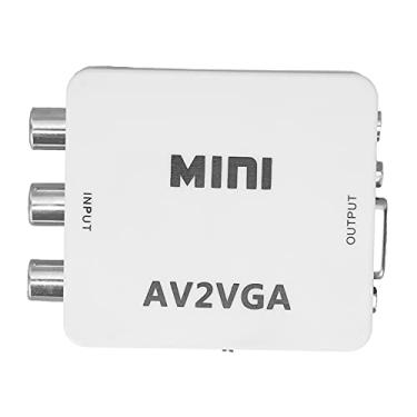 Imagem de KIMISS Mini Conversor de Vídeo HD 1080P Adaptador AV para VGA - Conecte Dispositivos AV a Monitores VGA - Plug and Play Conversor de Vídeo de Computador para TV Com Cabo de Dados