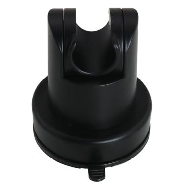 Imagem de ZZHXSM Suporte de chuveiro com ventosa removível, sem necessidade de perfuração, suporte de haste de chuveiro de plástico ABS, uso universal de banheiro 7,5 x 7,5 cm para azulejo de vidro e paredes de