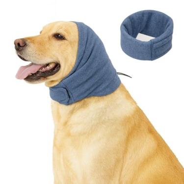Imagem de Moletom com capuz calmante para cães, protetores de ouvido ajustáveis para proteção contra ruído, cobertura de cabeça para alívio da ansiedade de urdidura da cabeça, hematoma, cuidados e secagem