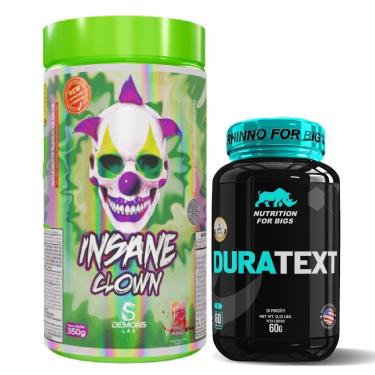 Imagem de Pré Treino Insane Clown 350g Demons Lab + Pré Hormonal Duratext 60 Tabletes Nutrition For Bigs-Unissex
