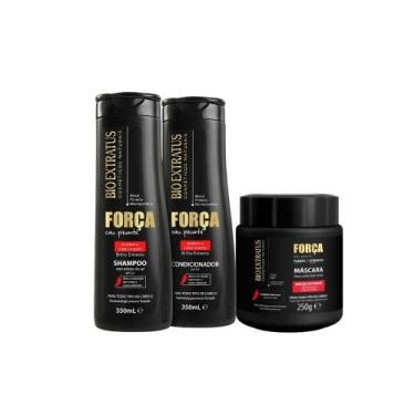 Imagem de Kit Força Pimenta Shampoo, Condicionador e Mascara (250g) - Bio Extrat