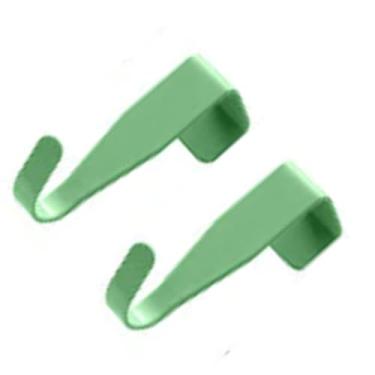 Imagem de AUNMAS Conjunto de Ganchos de Porta, 12 Peças sobre Cabides de Porta Com Aço Carbono para Sacos de Casacos, Escritório Doméstico, Bordas Arredondadas de Aço Carbono (Verde)