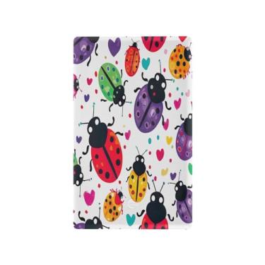 Imagem de Wassud Placa de cobertura de interruptor de luz, capas de tomadas duplas, placas de parede, tomadas elétricas decorativas, joaninhas coloridas, decoração de sala de estar