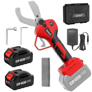 Imagem de Avhrit Cortador de tubo elétrico de PVC, cortador de tubos de 42 mm, tesoura de tubo de água sem fio com baterias de 2 x 4000 mAh para tubos de plástico PVC PPR PEX, ferramenta elétrica portátil de